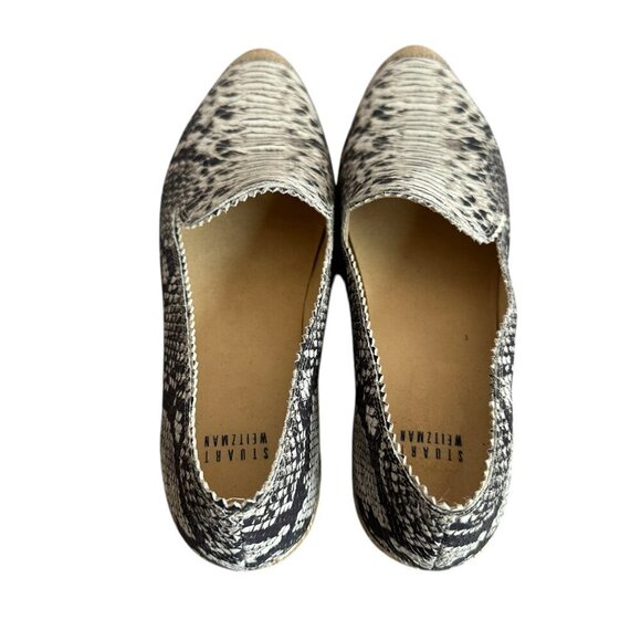 Stuart Weitzman Catalan Snake Python Print Espadrilles Flats Comfort Shoes 10 - Picture 7 of 14